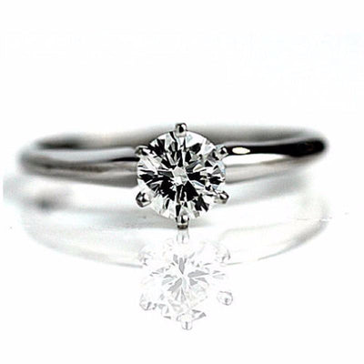 Conflict Free 1.04 Ct Diamond Engagement Ring E-SI1 Clarity Enhanced