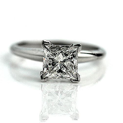 2.30 Ct Princess Cut Diamond Engagement Ring G/VS2 Clarity Enhanced