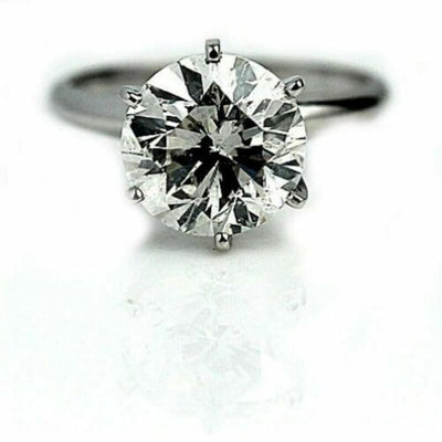 Clarity Enhanced Diamond Engagement Ring 3.60 Carat F/SI2