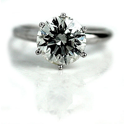 Round Diamond Engagement Ring 4.21 Ct Clarity Enhanced