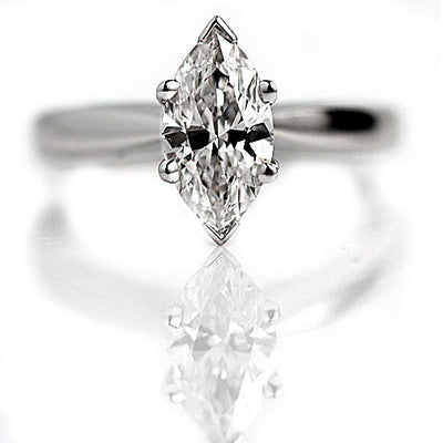 Clarity Enhanced 1.95 Ct Marquise Diamond Solitaire Ring