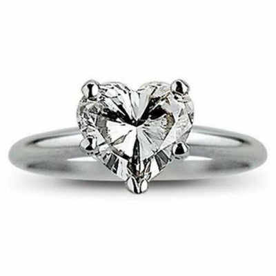 1.85 Carat Heart Shaped Diamond Engagement Ring  D - VS2
