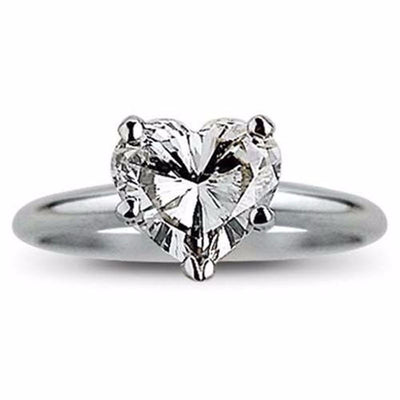 Heart Shape Diamond Solitaire Engagement Ring 1.75 Carat D-VS2