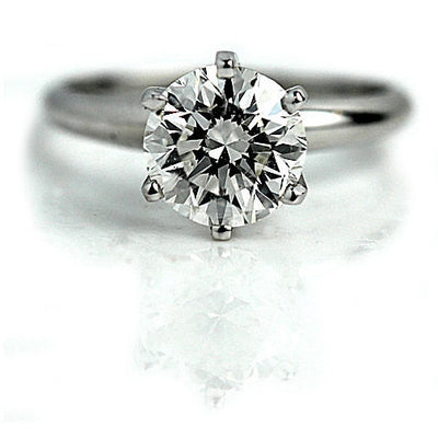 1.33 Carat Enhanced Diamond Engagement Ring Round