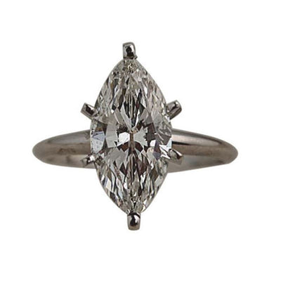 Marquise Cut Diamond Engagement Ring 2.67 Carat I/SI2