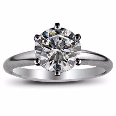 Recycled 14K White Gold 4.62 Carat Engagement Ring L-I1