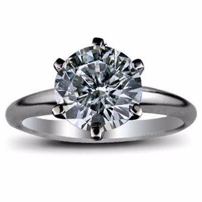 Solitiare Round Diamond Wedding Ring 2.00 Ct E-F VS2