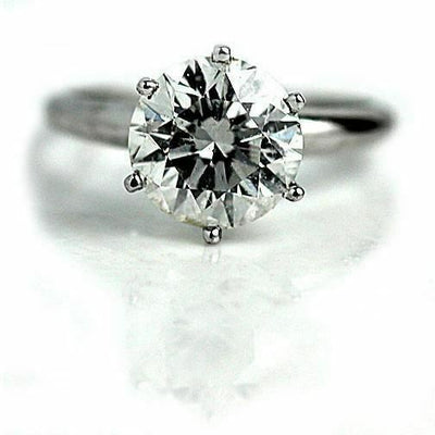 Timeless 2.51 Carat Round Cut Diamond Wedding Ring AGI D-SI1