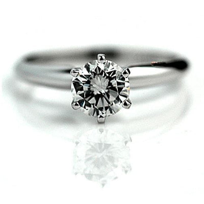 .56 Round Brilliant Cut Diamond Solitaire Engagement Wedding Ring G / VS2