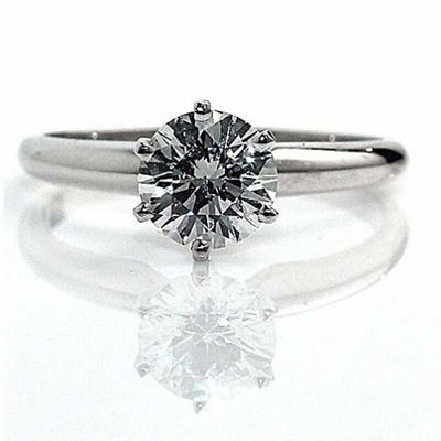 Diamond Engagement Ring in 14k White Gold  1.56 Carat  E-SI1