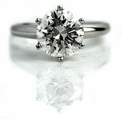 Cheap 4.15 Carat Natural Round Cut Diamond Engagement Ring K/I2