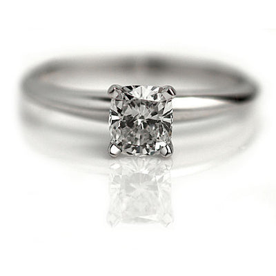 1.44 Ct F/SI1 Cushion Cut Diamond Engagement Ring